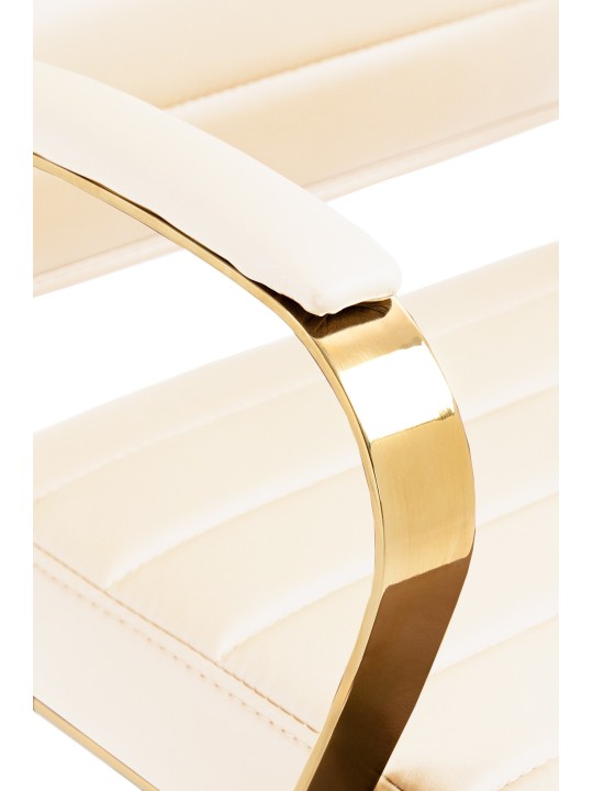 Kontorstol Havana imiteret læder, creme