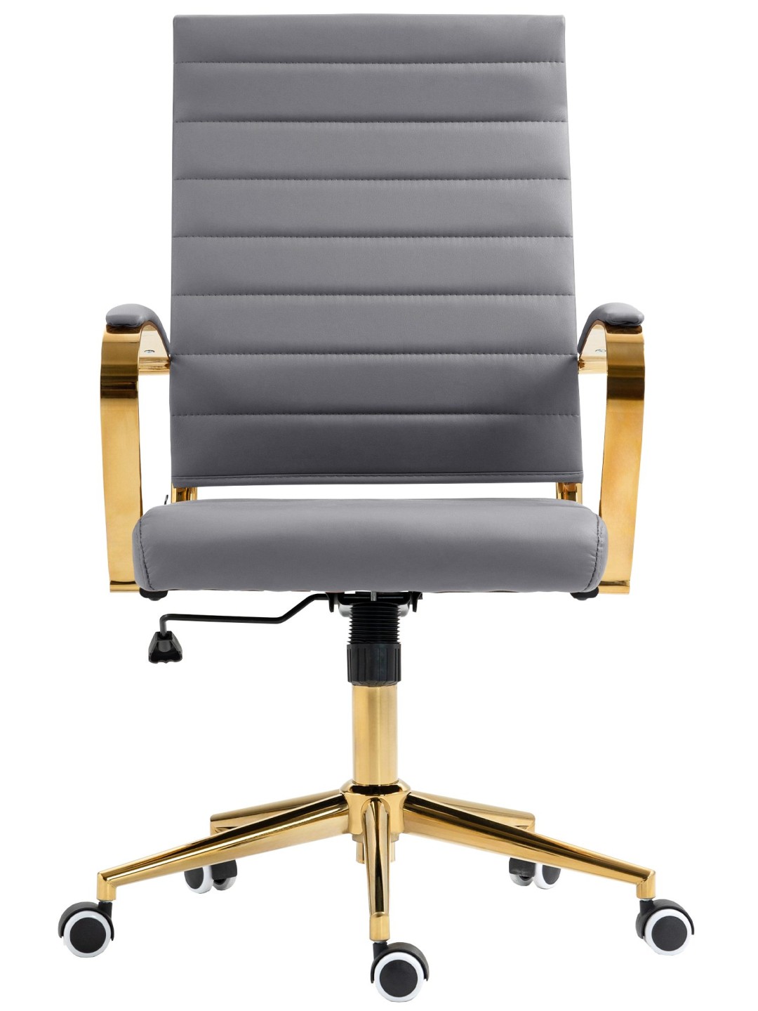 Kontorstol Havana imiteret læder, grå