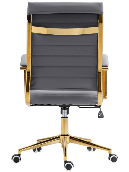 Kontorstol Havana imiteret læder, grå