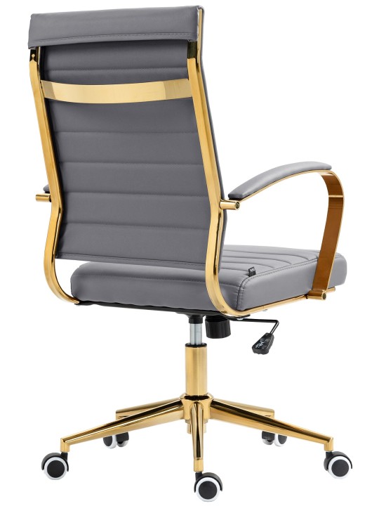 Kontorstol Havana imiteret læder, grå