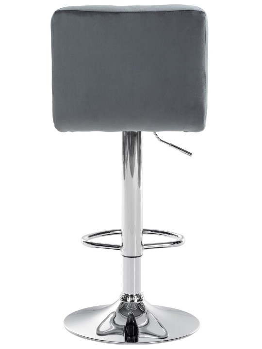 Barstol Peru fløjlskrom, mørkegrå