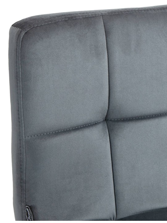 Barstol Peru fløjlskrom, mørkegrå