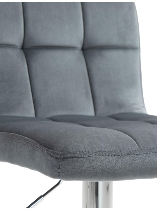 Barstol Peru fløjlskrom, mørkegrå