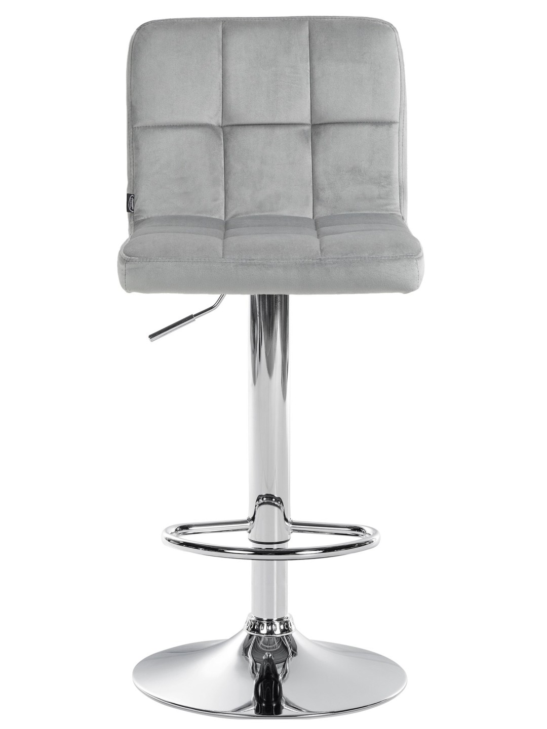 Barstol Peru fløjlskrom, grå