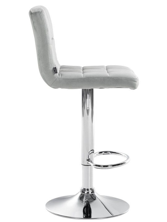 Barstol Peru fløjlskrom, grå