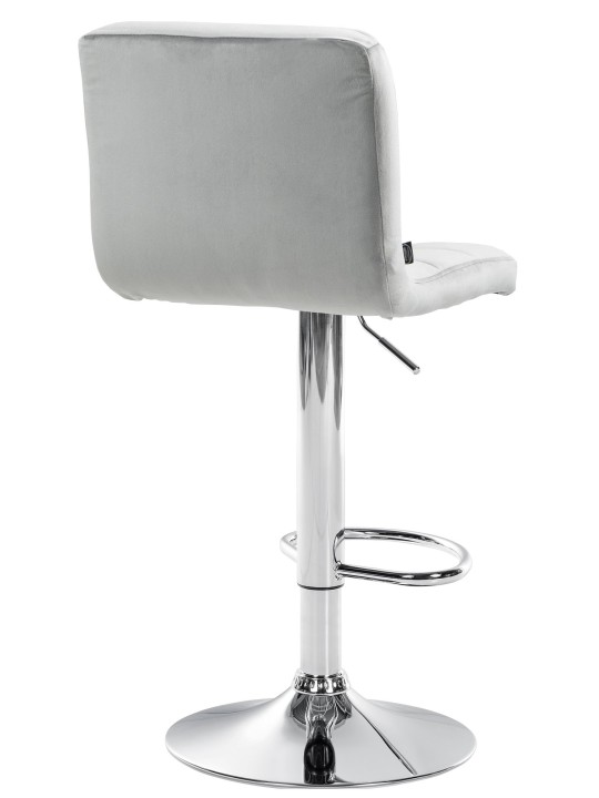 Barstol Peru fløjlskrom, grå