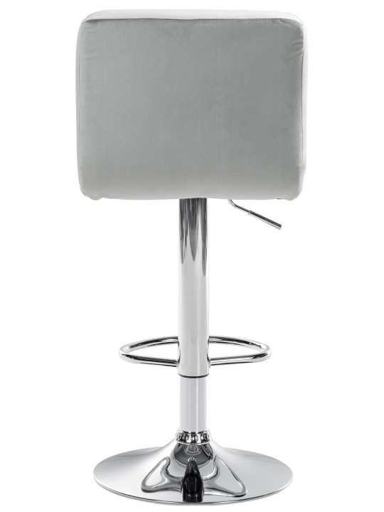 Barstol Peru fløjlskrom, grå