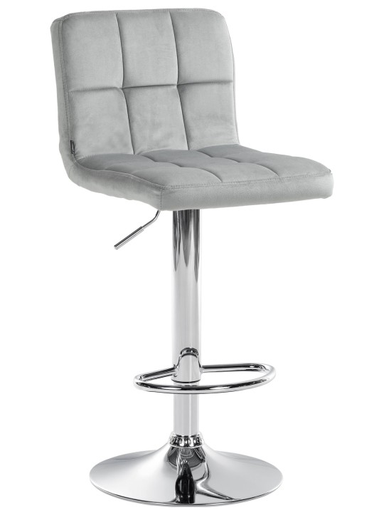 Barstol Peru fløjlskrom, grå