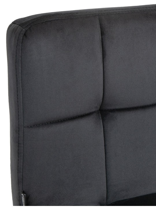 Barstol Peru fløjlskrom, sort