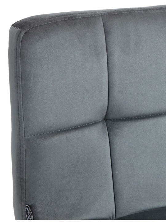 Barstol Peru fløjl, mørkegrå