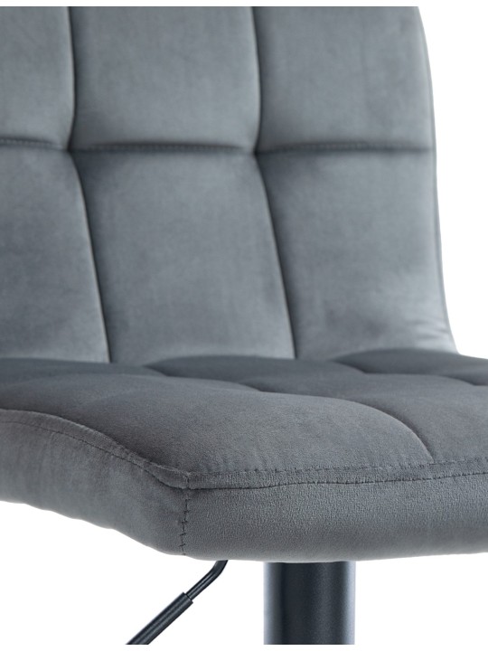 Barstol Peru fløjl, mørkegrå