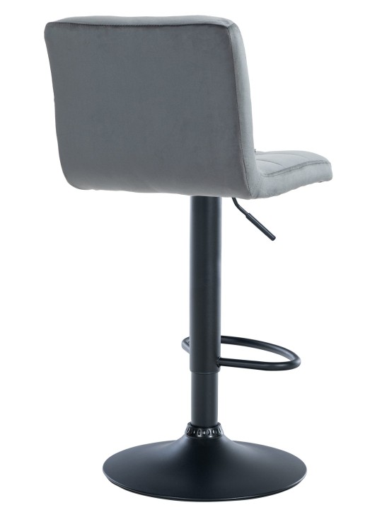 Barstol Peru fløjl, mørkegrå