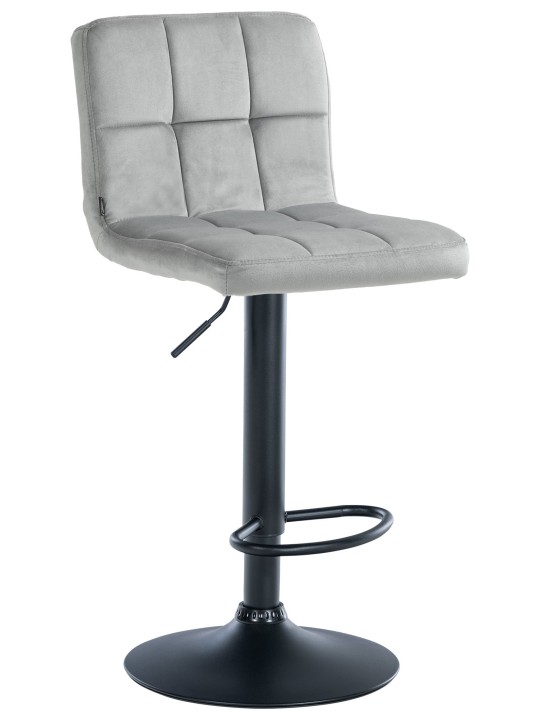 Barstol Peru fløjl, grå