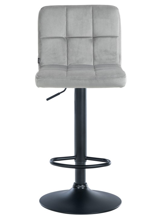 Barstol Peru fløjl, grå