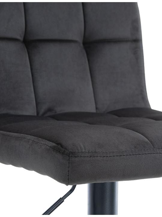 Barstol Peru fløjl, sort