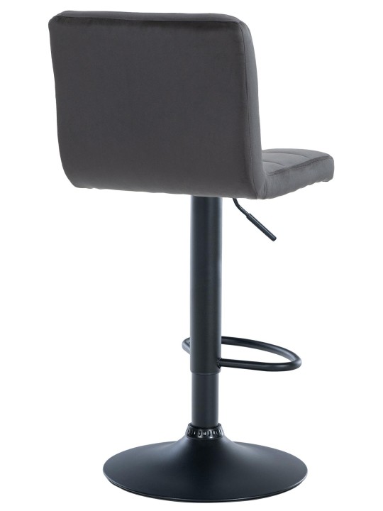 Barstol Peru fløjl, sort