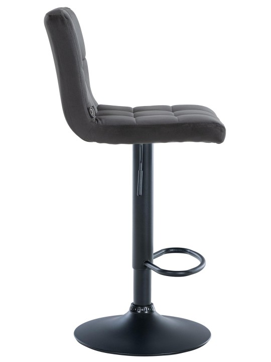 Barstol Peru fløjl, sort