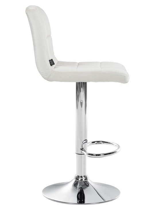 Sæt med 2 barstole Peru fløjlskrom, creme