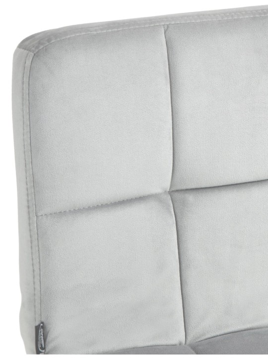 Sæt med 2 barstole Peru fløjlskrom, grå