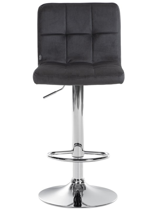 Sæt med 2 barstole Peru fløjlskrom, sort Sæt med 2 barstole Peru fløjlskrom, sort