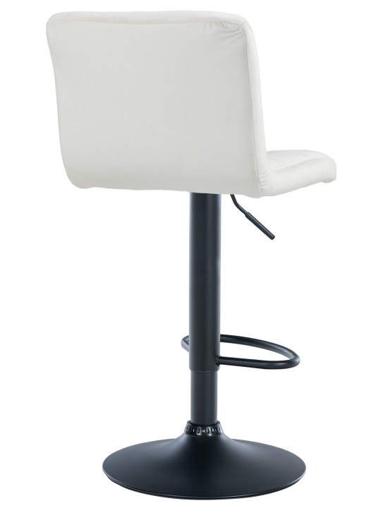 Sæt med 2 barstole Peru-fløjl, creme