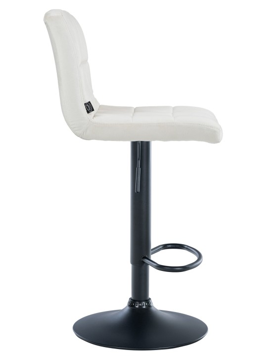 Sæt med 2 barstole Peru-fløjl, creme