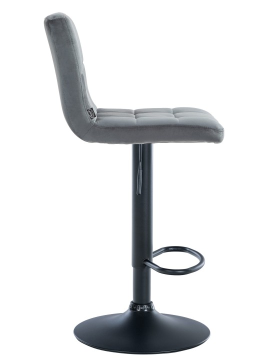 Sæt med 2 barstole Peru-fløjl, mørkegrå Sæt med 2 barstole Peru-fløjl, mørkegrå