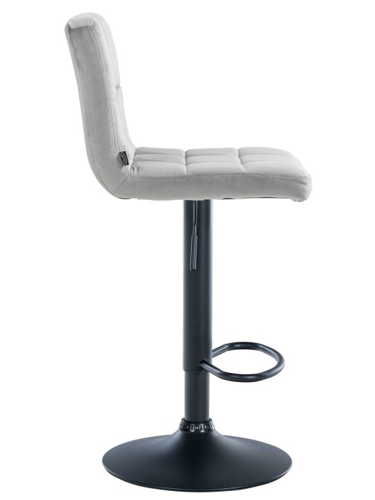 Sæt med 2 barstole Peru-fløjl, grå