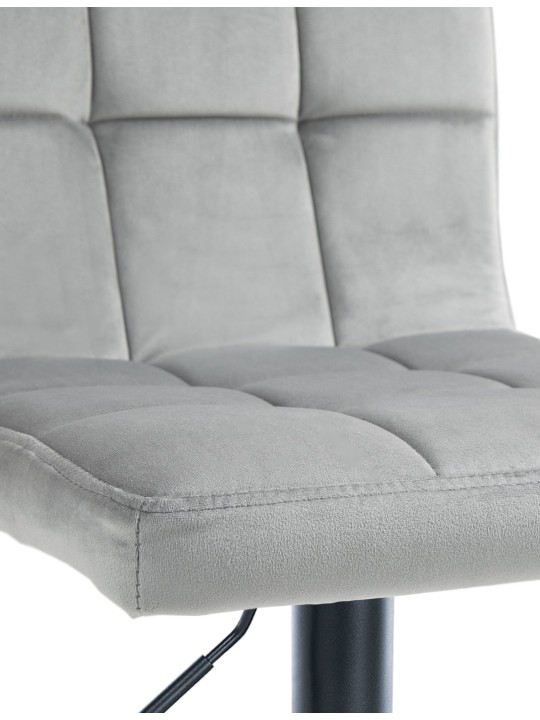 Sæt med 2 barstole Peru-fløjl, grå