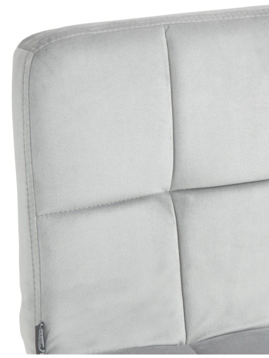 Sæt med 2 barstole Peru-fløjl, grå