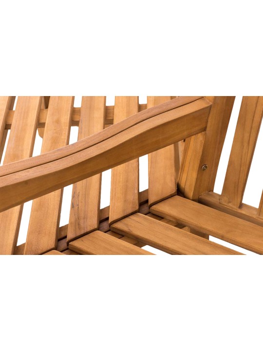 Kenna træbænk med armlæn halvcirkelformet 200 cm, teak Kenna træbænk med armlæn halvcirkelformet 200 cm, teak