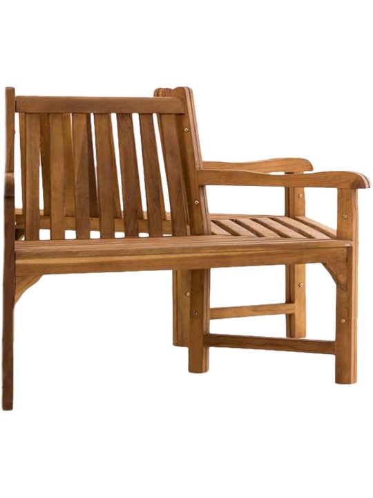 Kenna træbænk med armlæn halvcirkelformet 250 cm, teak Kenna træbænk med armlæn halvcirkelformet 250 cm, teak