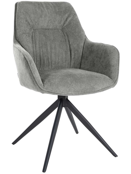 Spisestuestol Jules stof, grå