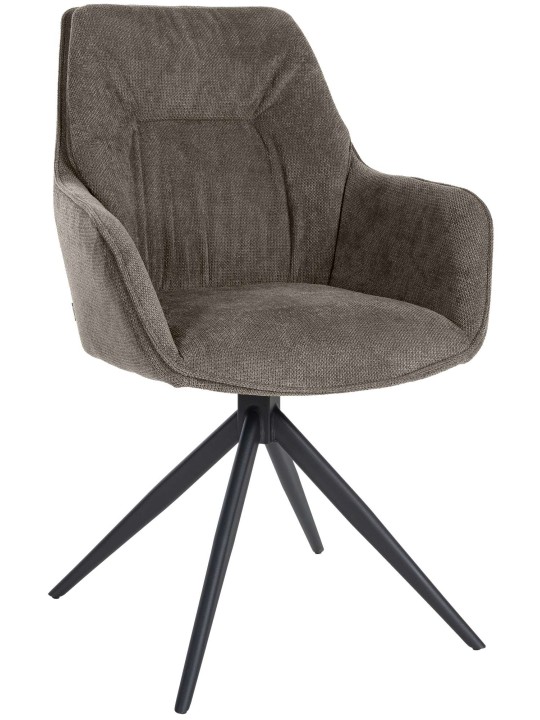 Spisestuestol Jules stof, mørkegrå