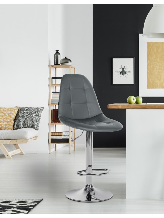 Barstol Elmore imiteret læder C, grå