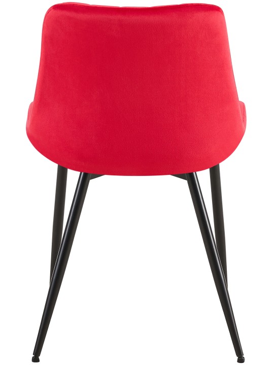 Sæt med 2 stole Rahden velvet, rød