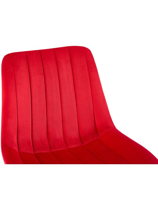 Sæt med 2 stole Rahden velvet, rød