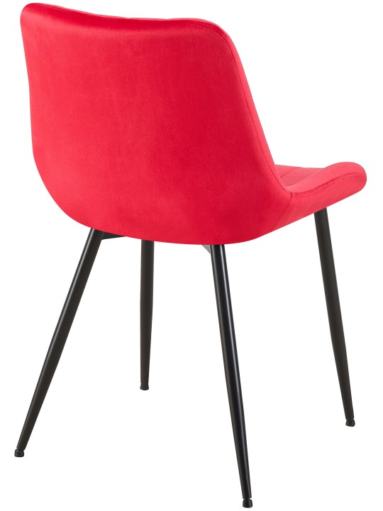 Sæt med 2 stole Rahden velvet, rød