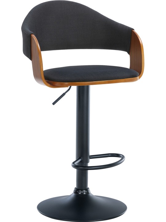 Sæt med 2 barstole Nilse stof, valnød/sort Sæt med 2 barstole Nilse stof, valnød/sort