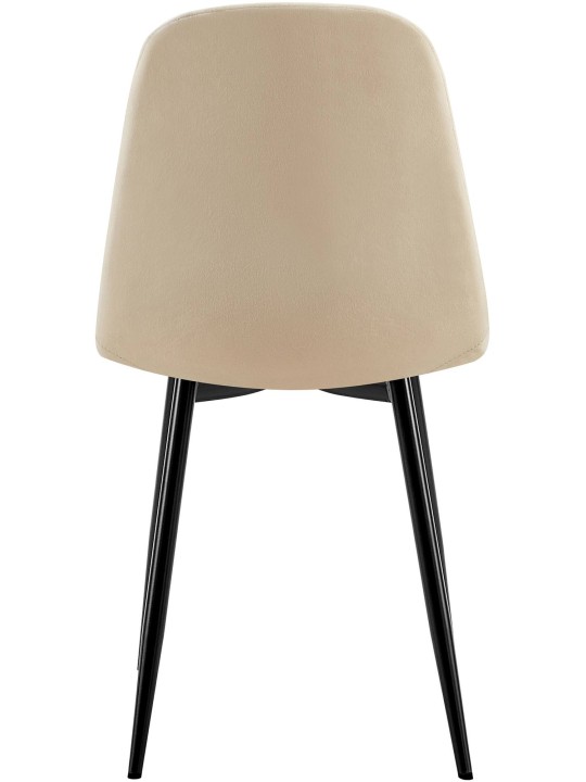 Sæt med 4 spisestuestole Baxter velvet, creme