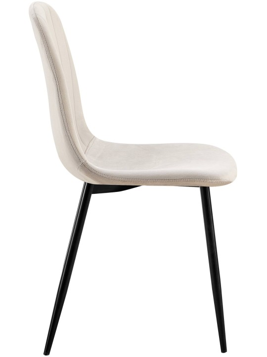 Sæt med 4 spisestuestole Baxter velvet, grå Sæt med 4 spisestuestole Baxter velvet, grå