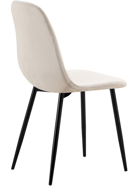 Sæt med 4 spisestuestole Baxter velvet, grå Sæt med 4 spisestuestole Baxter velvet, grå