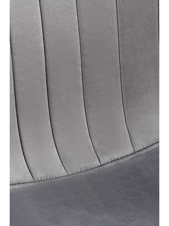 Sæt med 4 spisestuestole Baxter velvet, mørkegrå