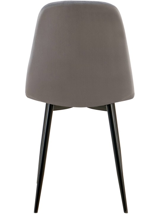 Sæt med 4 spisestuestole Baxter velvet, mørkegrå