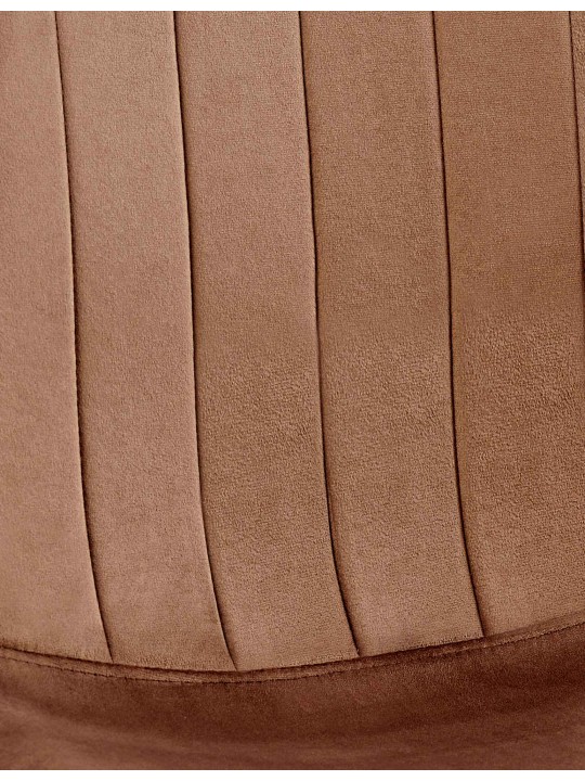 Sæt med 4 spisestuestole Baxter velvet, brun