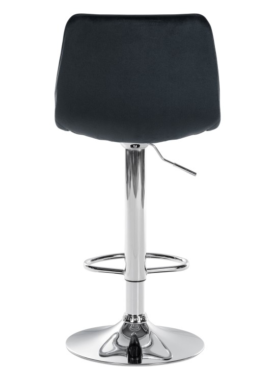 Sæt med 2 barstole Lex fløjlskrom, sort