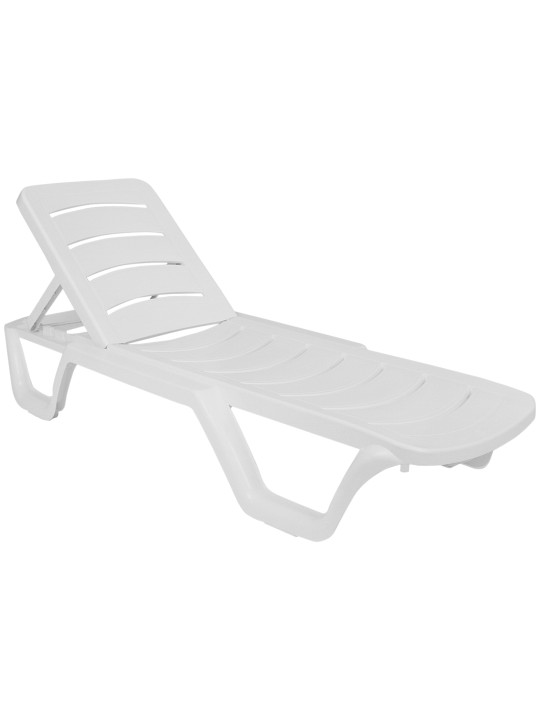 Sæt med 10 liggestole Bahama, hvid Sæt med 10 liggestole Bahama, hvid