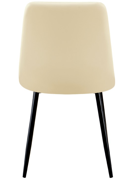 Sæt med 4 spisestuestole Antibes imiteret læder, creme