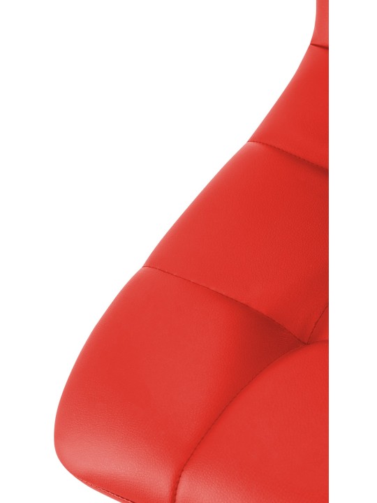 Sæt med 4 spisestuestole Antibes imiteret læder, rød