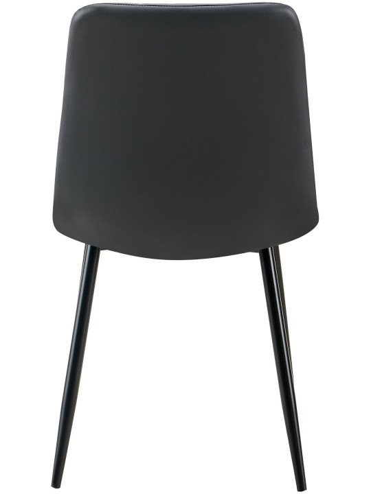 Sæt med 4 spisestuestole Antibes imiteret læder, sort